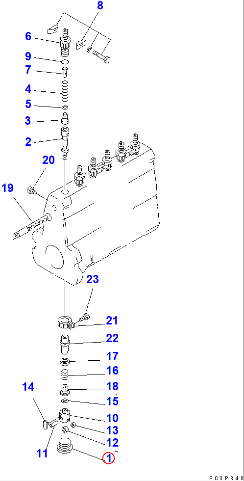 Diagram DK131034-1401 PLUG - Komatsu