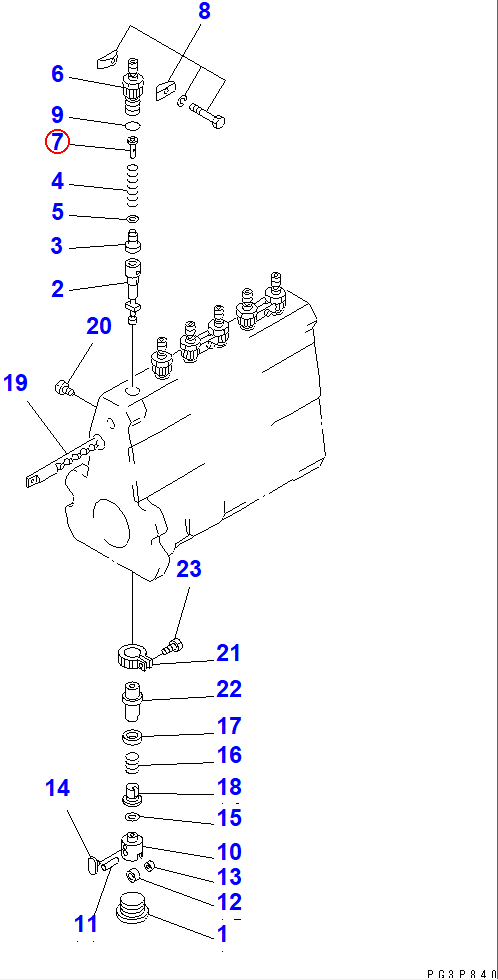 Diagram DK131117-3100 STOPPER - Komatsu