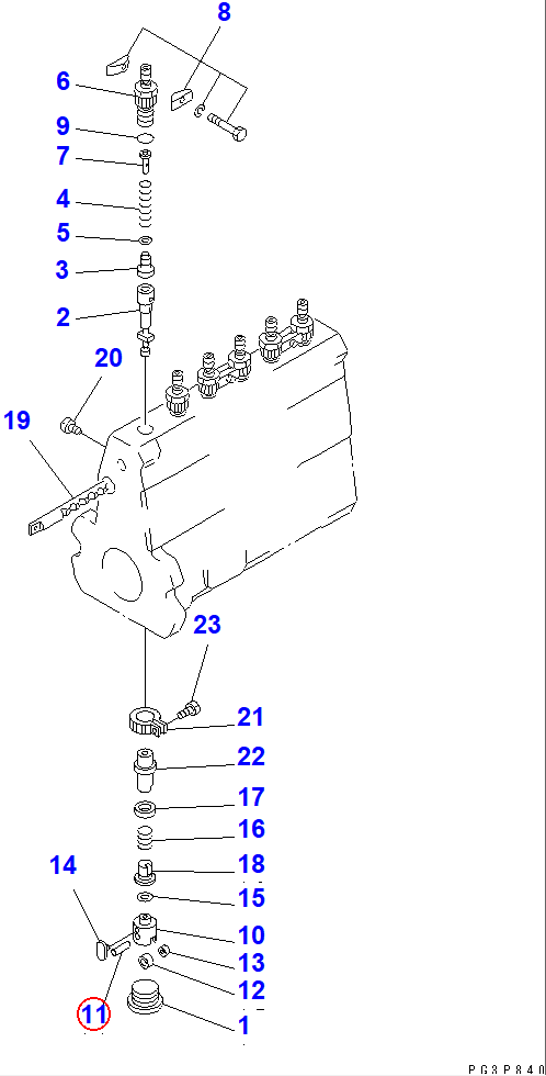 Diagram DK131203-0800 PIN - Komatsu