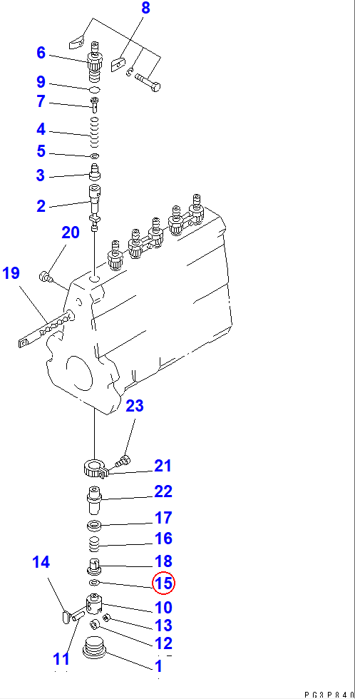 Diagram DK029311-0580 SHIM 0.2MM - Komatsu