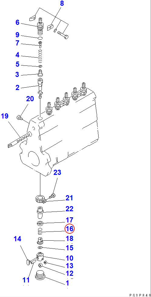 Diagram DK131215-2500 SPRING - Komatsu