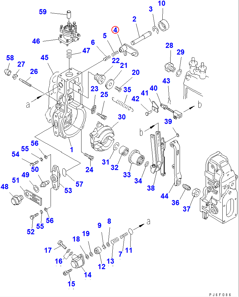 Diagram DK154415-3320 LEVER - Komatsu