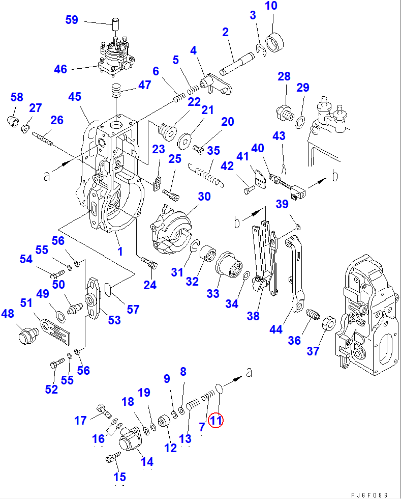 Diagram DK016520-2210 O-RING - Komatsu