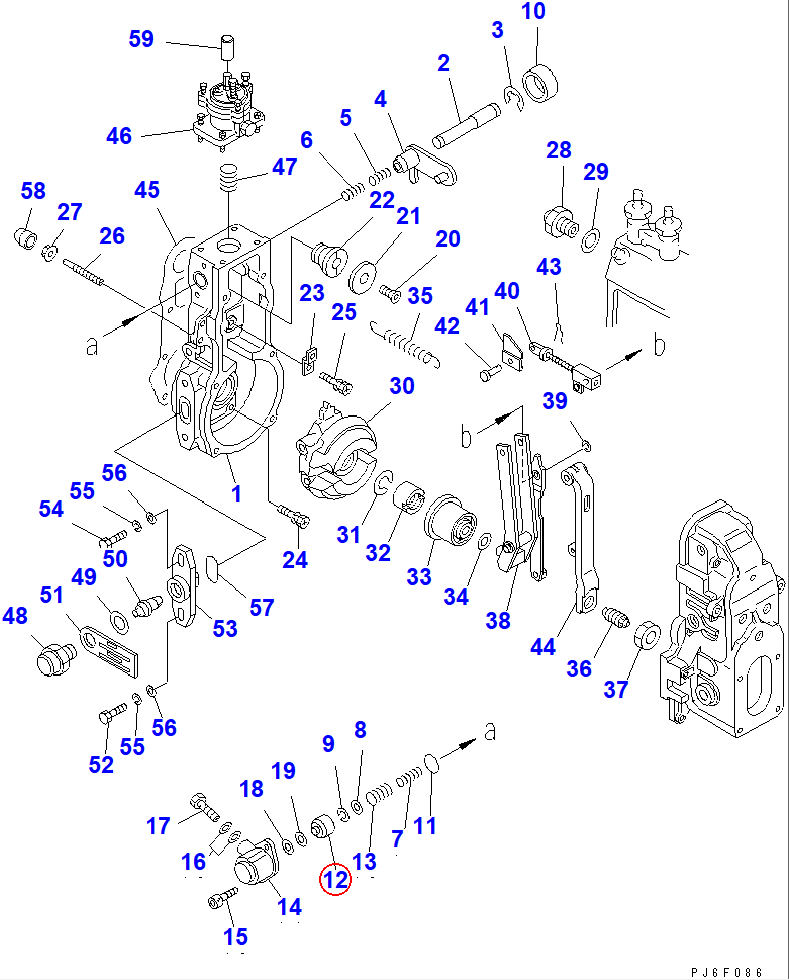 Diagram DK154621-3500 BUSHING - Komatsu