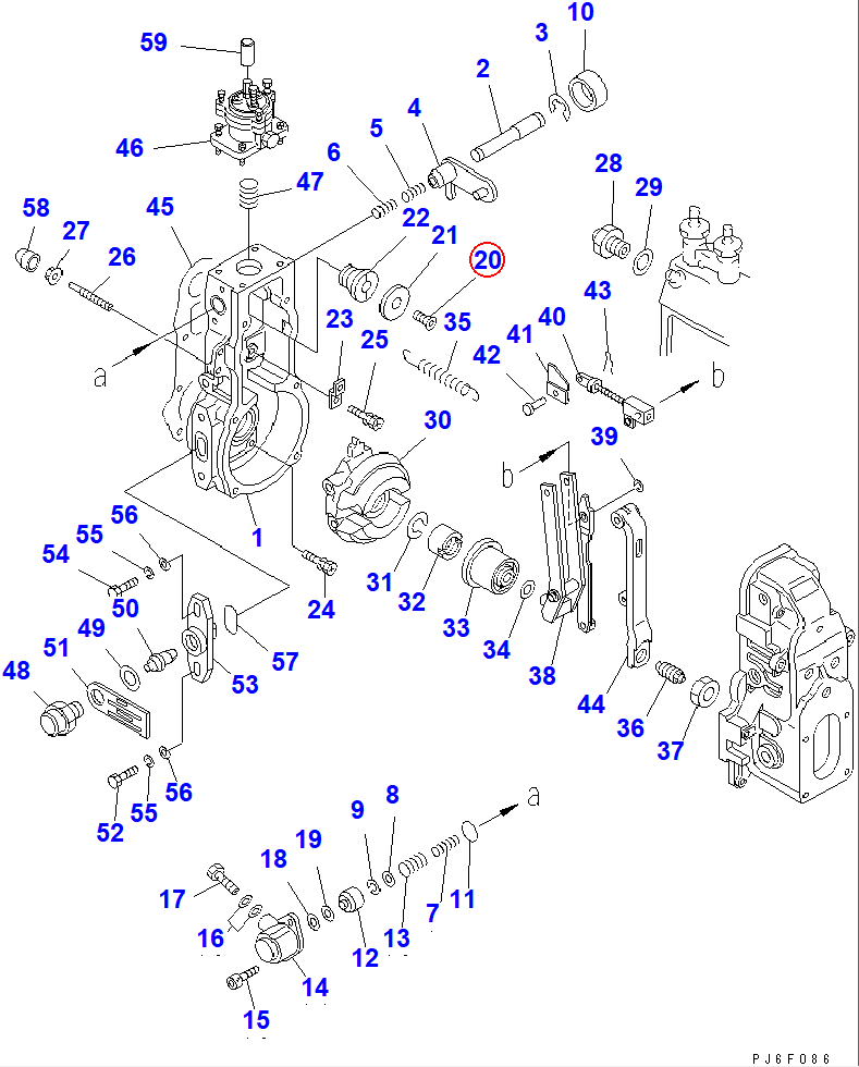 Diagram DK154620-4600 BOLT - Komatsu
