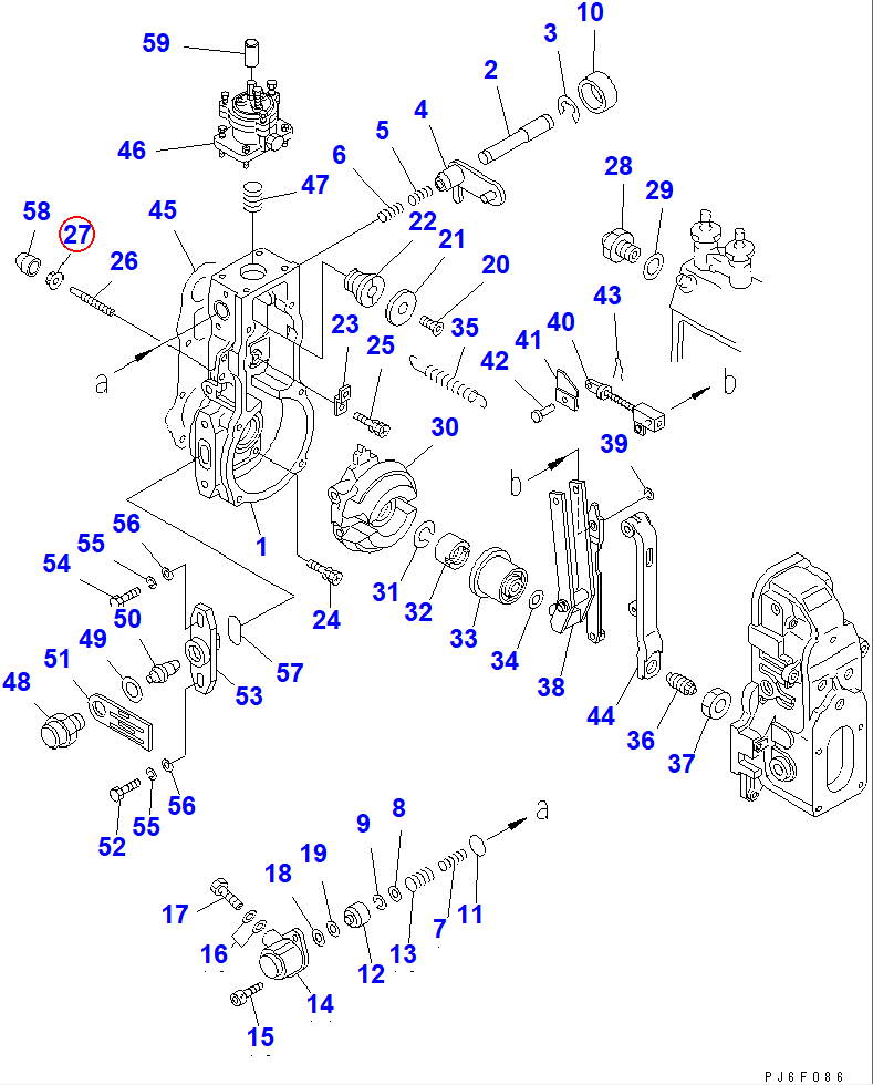 Diagram DK154011-0100 NUT,LOCK - Komatsu