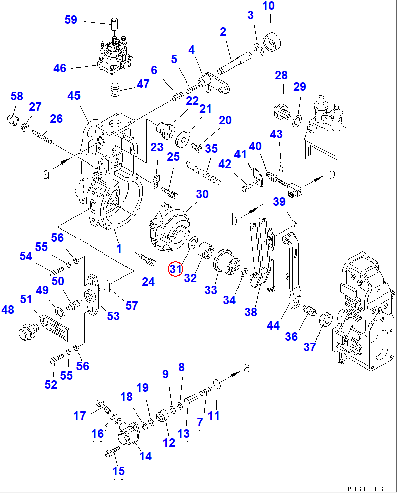 Diagram DK029321-2020 WASHER,SPRING - Komatsu