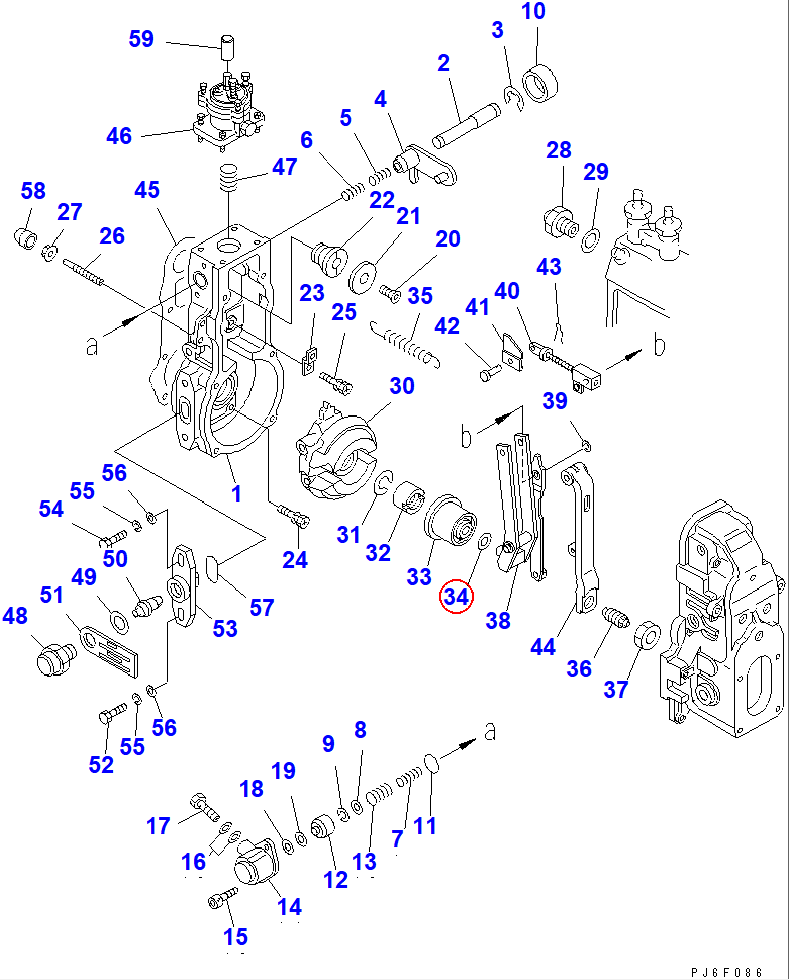 Diagram DK029311-0010 SHIM 0.20MM - Komatsu