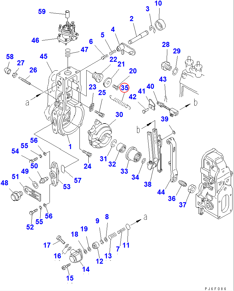 Diagram DK154154-5200 SPRING - Komatsu