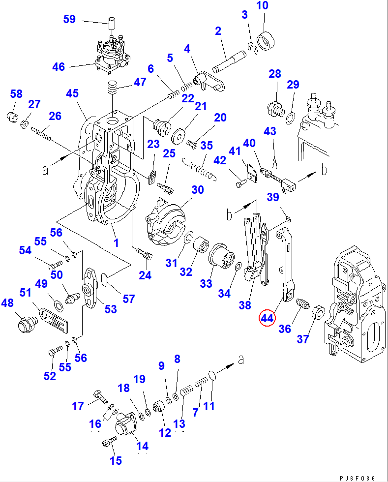 Diagram DK154239-5120 TENSION PULLEY ASS'Y - Komatsu