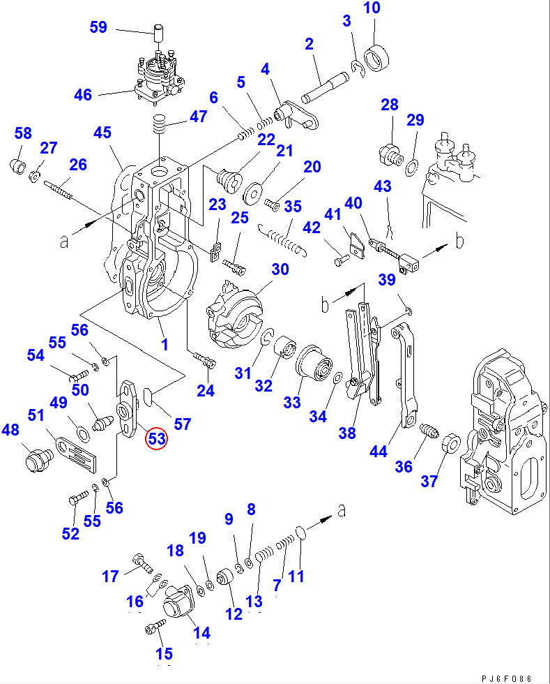 Diagram DK154620-1500 FLANGE - Komatsu