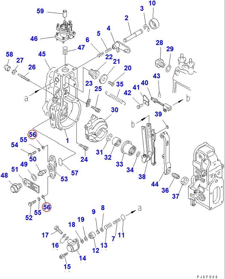 Diagram DK014010-8140 WASHER - Komatsu