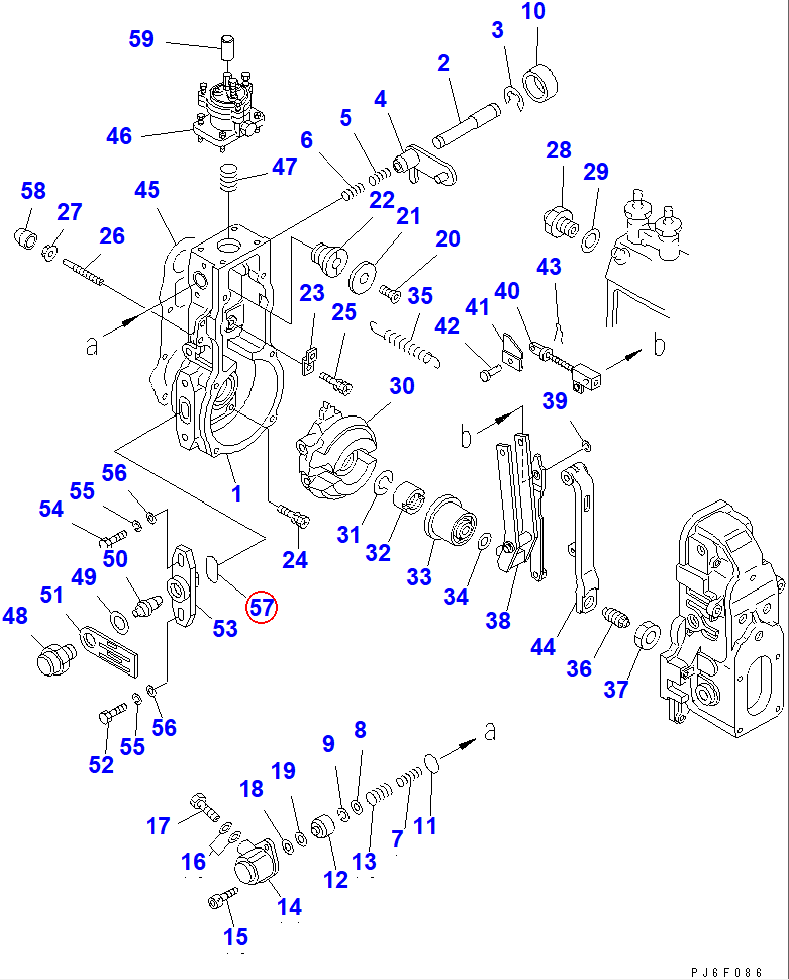 Diagram DK154621-3200 O-RING - Komatsu