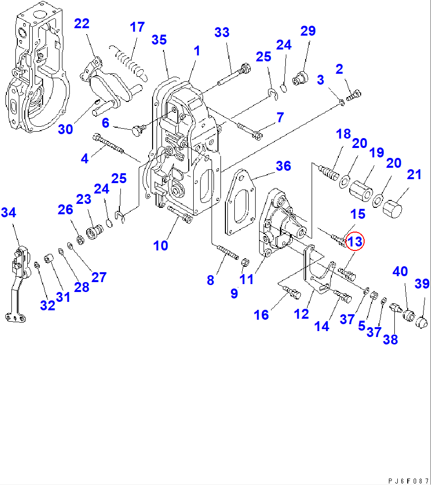 Diagram DK029020-6260 BOLT - Komatsu