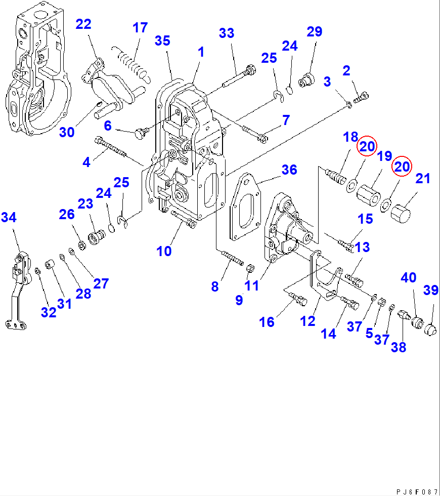 Diagram DK026512-1540 GASKET - Komatsu