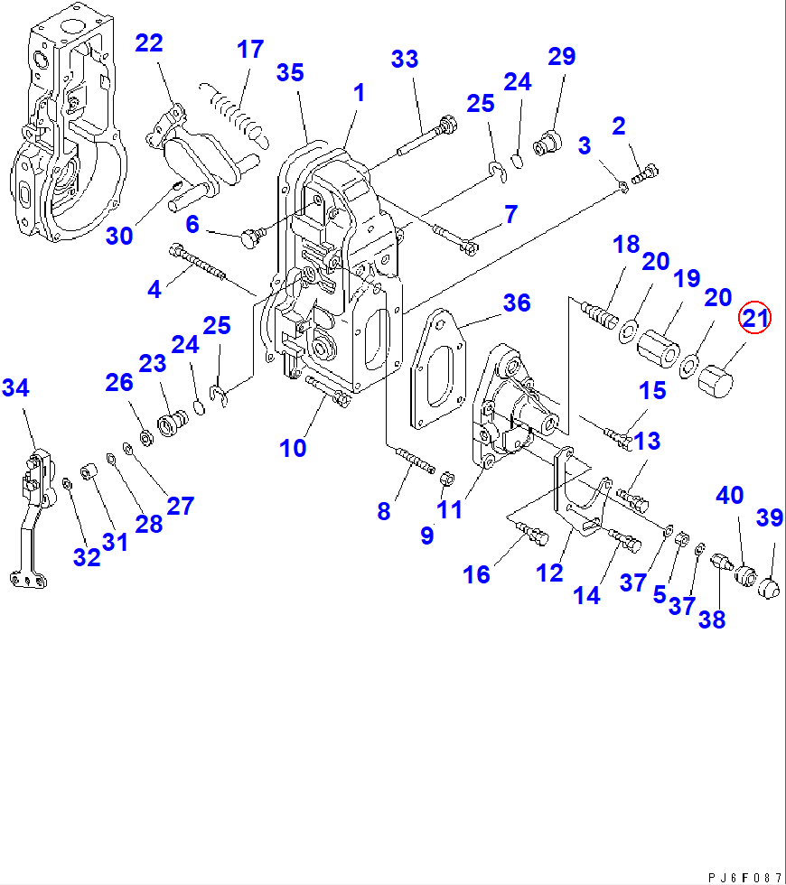 Diagram DK154159-1200 NUT,CAP - Komatsu