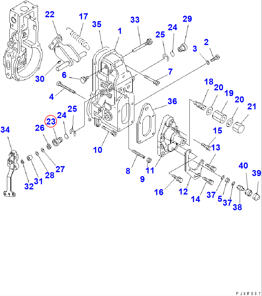 Diagram DK154204-4300 BUSHING - Komatsu