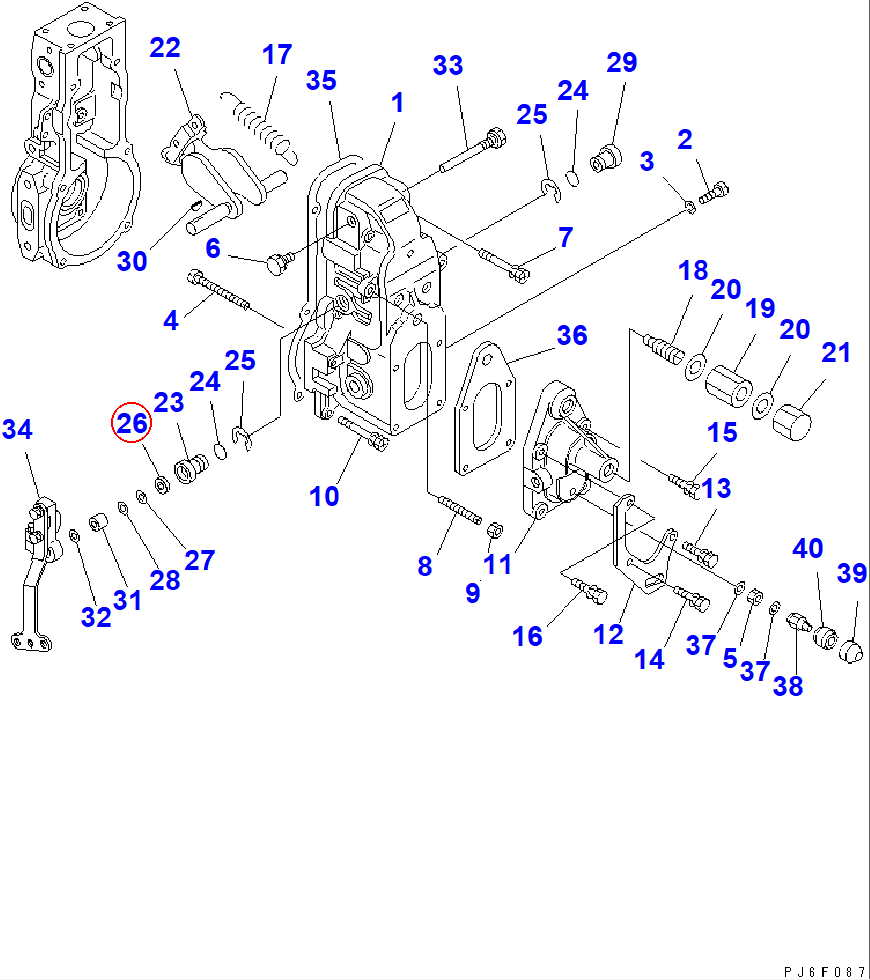 Diagram DK139611-0000 SEAL,OIL - Komatsu
