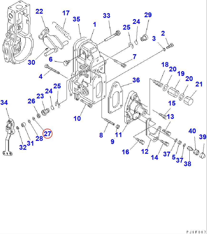 Diagram DK139411-0000 SHIM 0.40MM - Komatsu