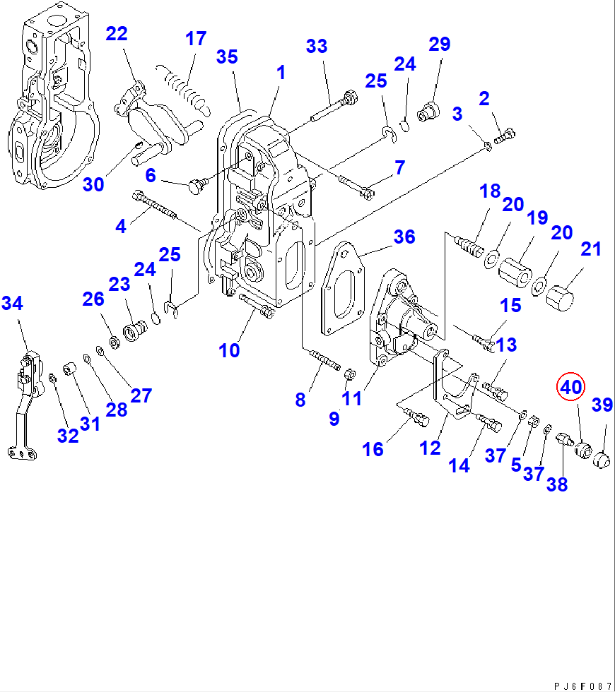 Diagram DK154062-3900 ADAPTER - Komatsu