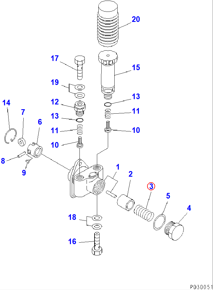 Diagram DK152102-1600 SPRING - Komatsu
