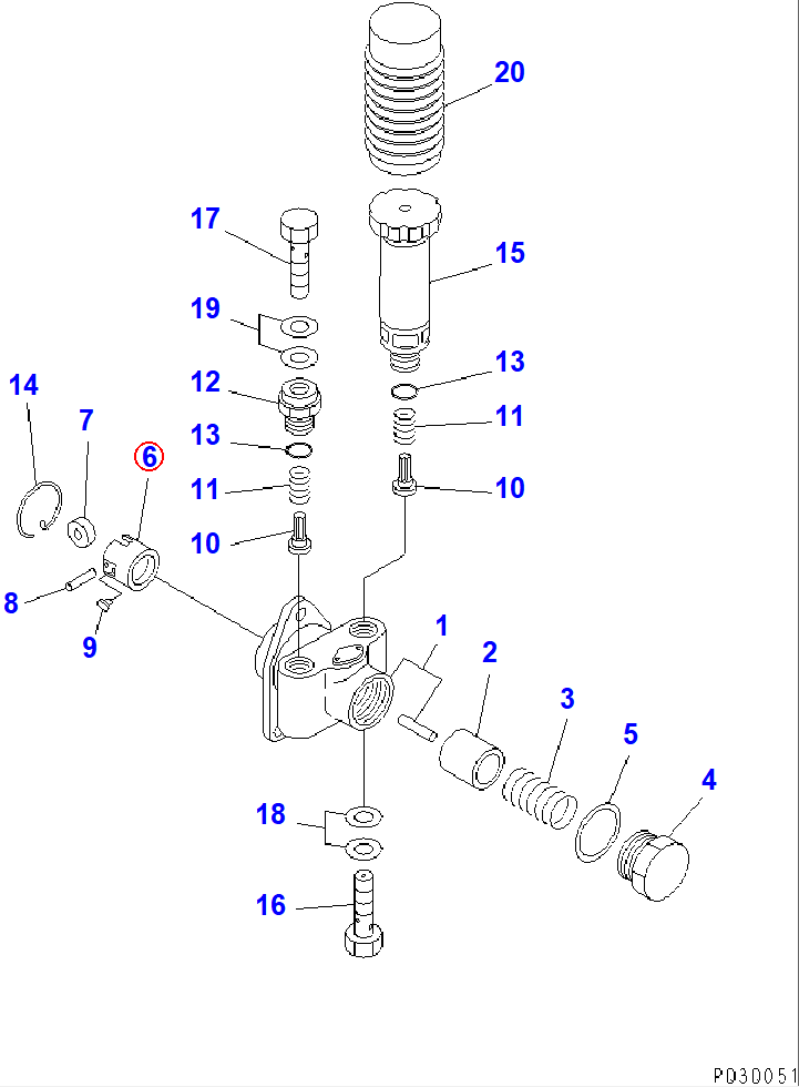 Diagram DK152111-2820 TAPPET ASS'Y - Komatsu