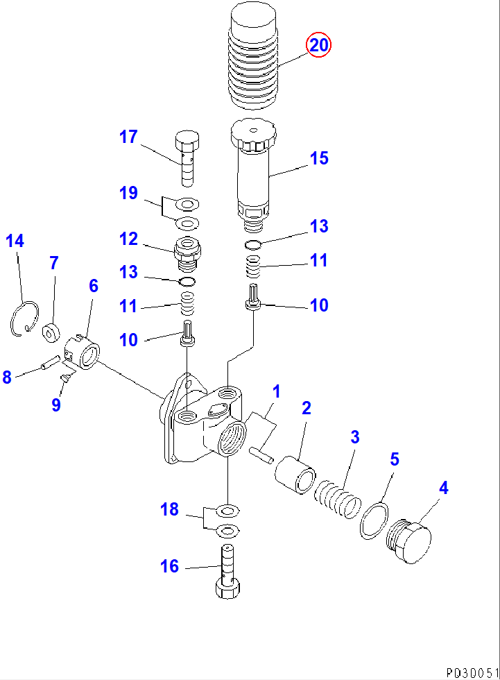 Diagram DK152320-0100 COVER - Komatsu