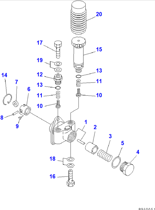 Diagram DK105220-5960 FEED PUMP ASS'Y - Komatsu