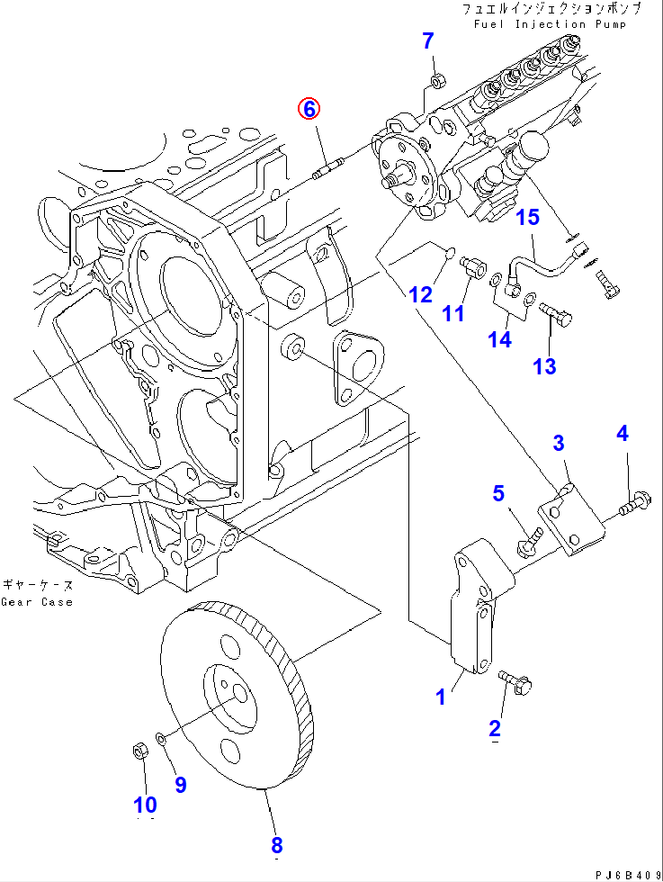 Diagram 6735-71-3120 STUD - Komatsu