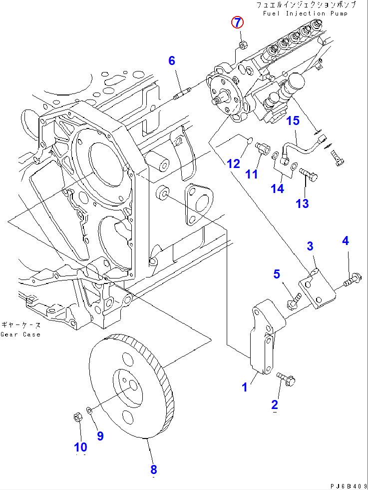 Diagram 6736-81-6170 NUT - Komatsu