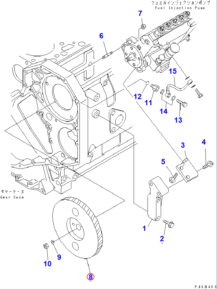 Diagram 6737-71-3110 GEAR - Komatsu