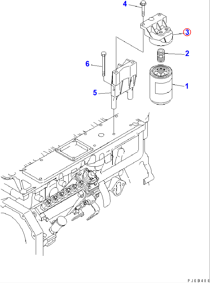 Diagram 6732-71-6220 HEAD - Komatsu