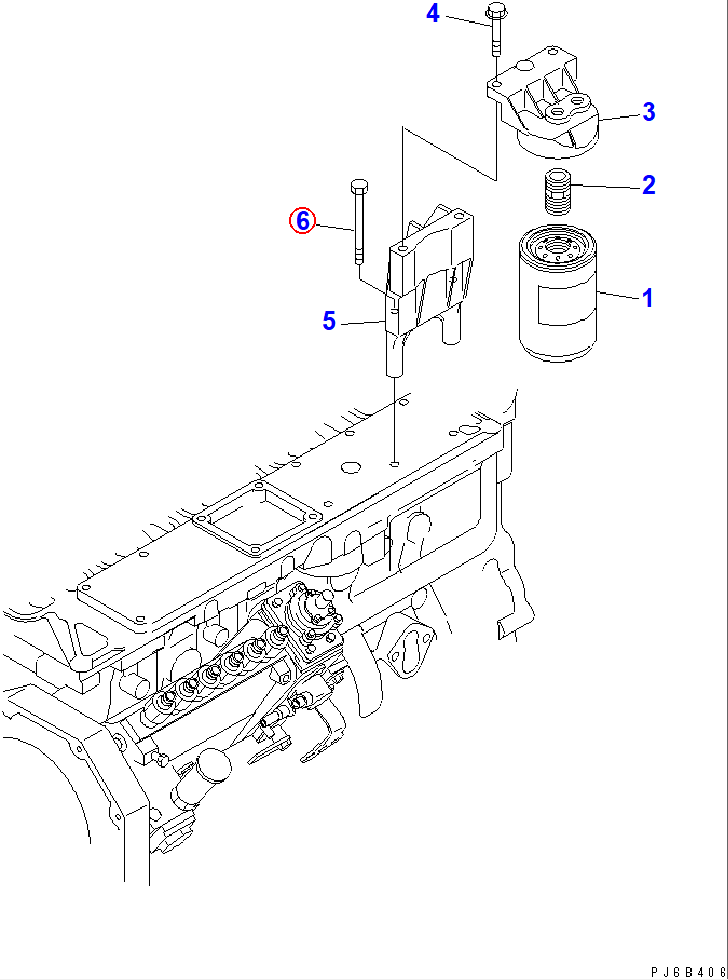 Diagram 6742-01-4460 BOLT - Komatsu