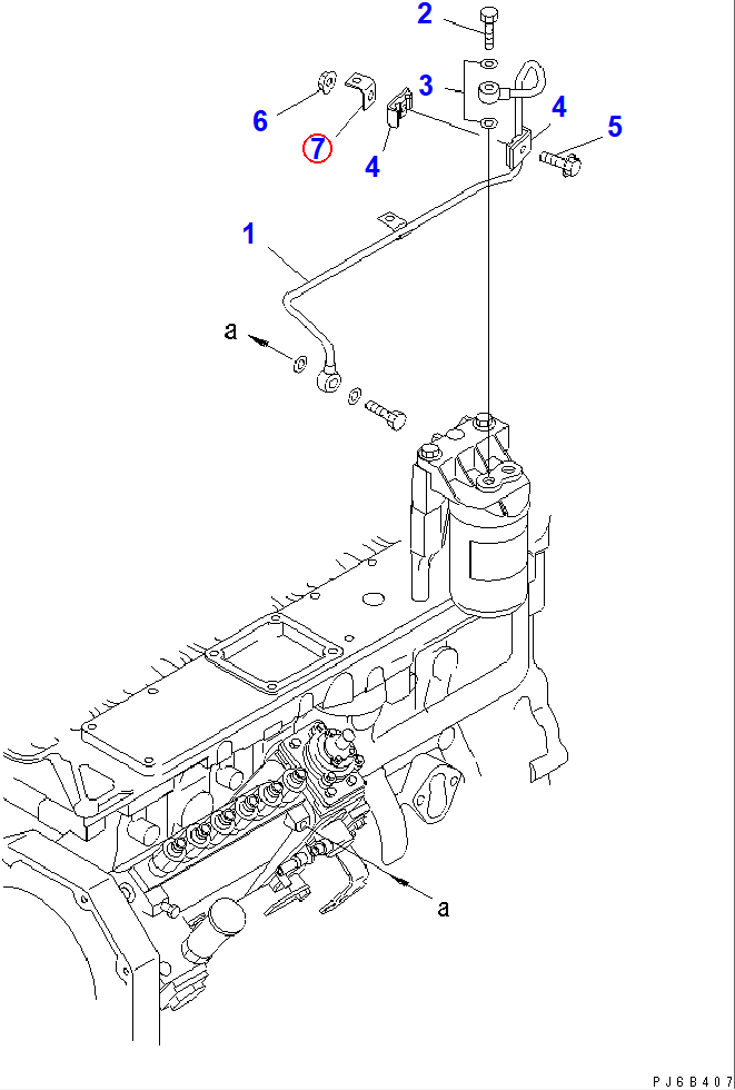 Diagram 6211-21-5490 BRACKET - Komatsu