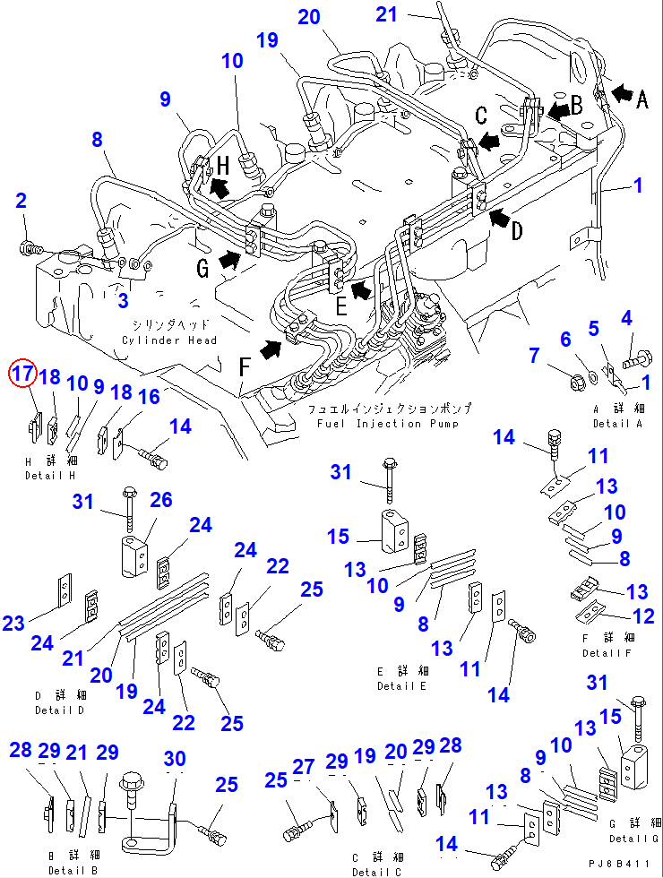 Diagram 6735-71-5840 BRACKET - Komatsu