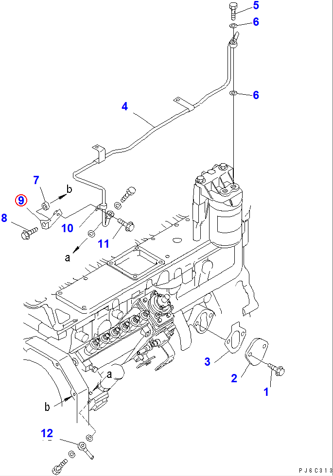 Diagram 6736-71-5530 BRACKET - Komatsu