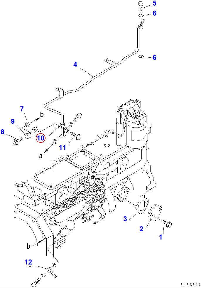 Diagram 6736-71-5540 CLAMP - Komatsu