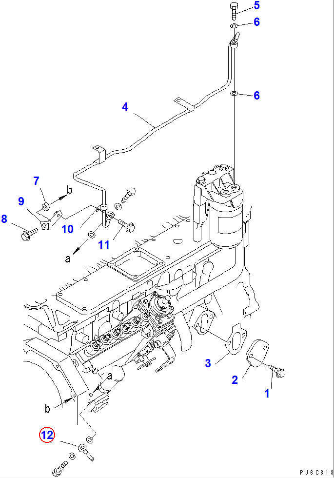 Diagram 6141-71-1710 JOINT - Komatsu