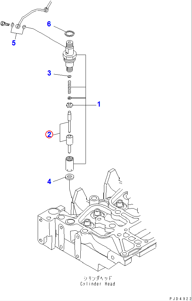 Diagram 6738-11-3120 NOZZLE - Komatsu