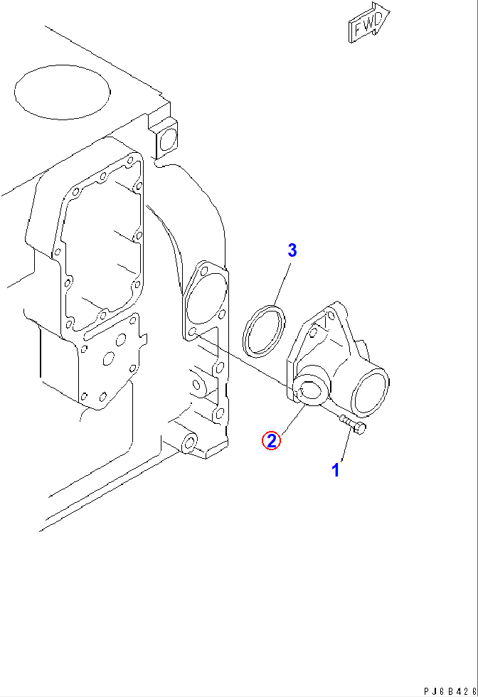 Diagram 6734-61-6110 CONNECTOR - Komatsu
