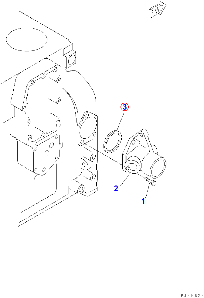 Diagram 6732-61-6130 SEAL (K2) - Komatsu