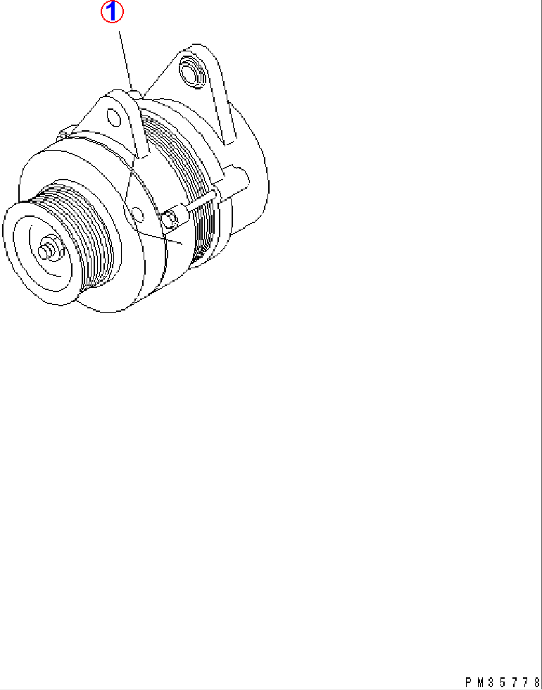 Diagram 600-861-3111 ALTERNATOR A. (35A),(SEE FIG.A601P-02A6) - Komatsu
