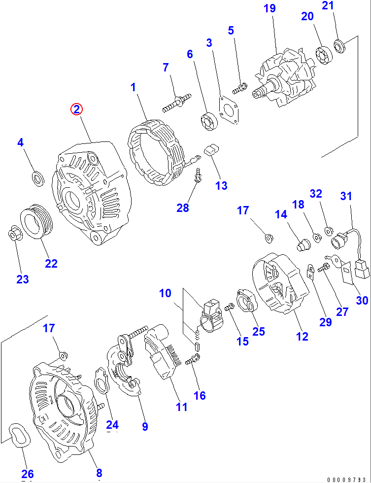 Diagram ND121401-1620 FRAME - Komatsu