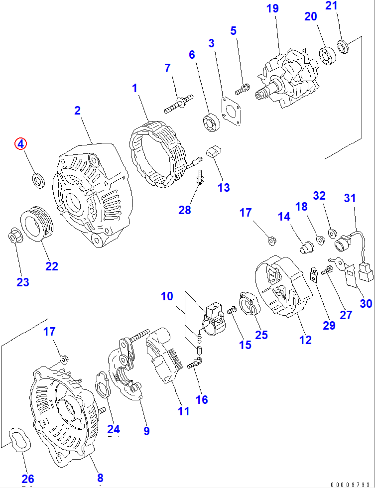 Diagram ND021045-0530 COLLAR - Komatsu