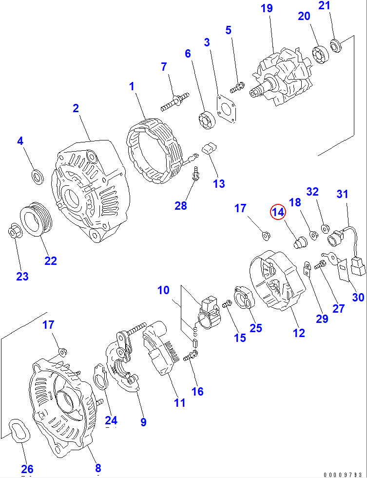 Diagram ND021605-2950 BUSHING - Komatsu