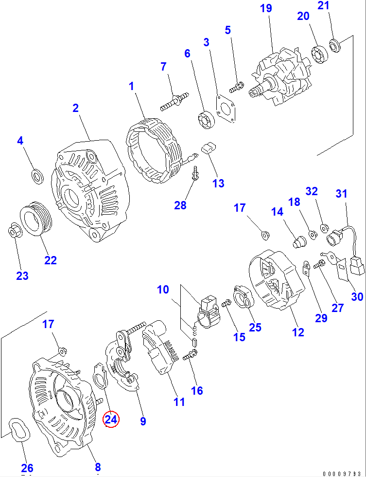 Diagram ND021626-0190 SEAL,RING - Komatsu