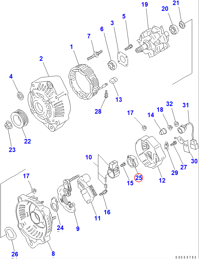 Diagram ND021626-0250 SEAL,RING - Komatsu