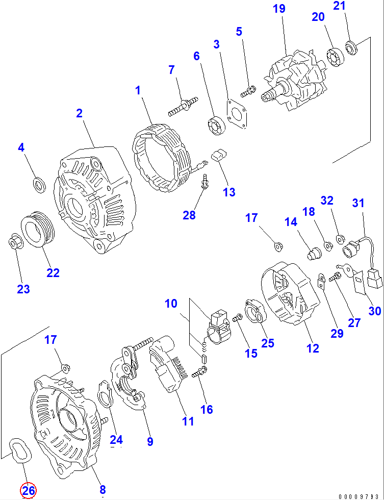 Diagram ND021542-0160 WASHER - Komatsu