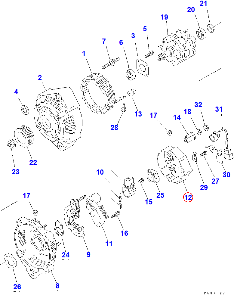 Diagram ND021551-2480 COVER - Komatsu