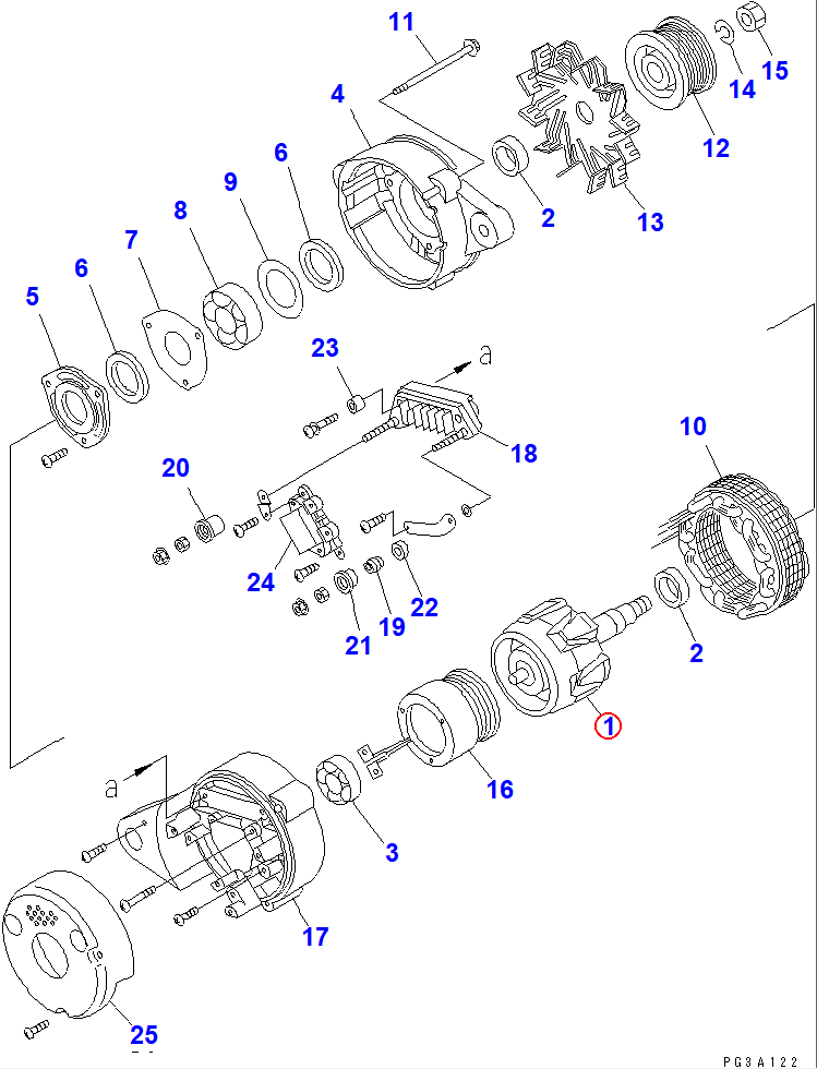 Diagram KD0-35100-0280 ROTOR ASS'Y - Komatsu